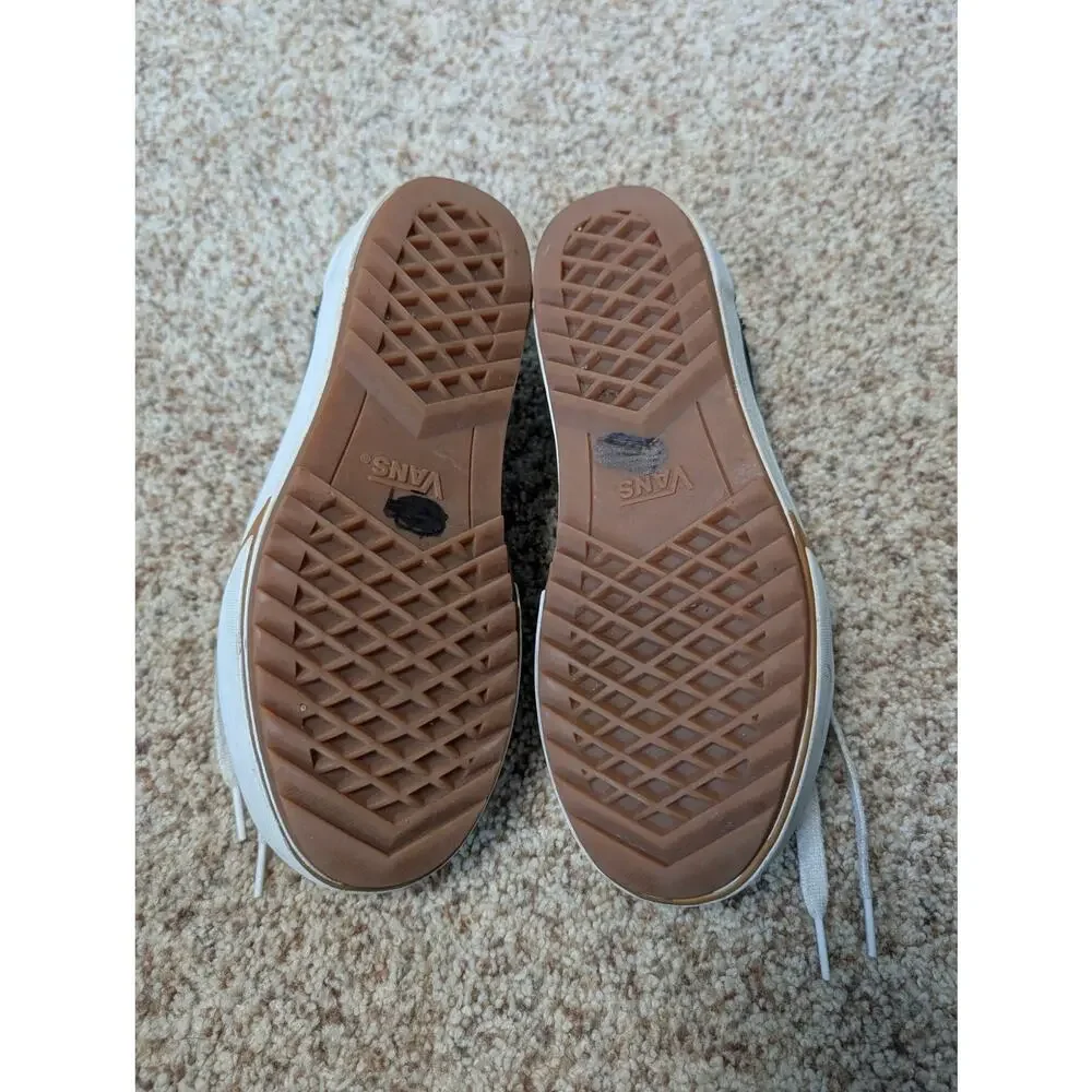 Vans Old Skool Stacked Black White Gum Sole Platform Shoes Mens 5.5 Womens 7